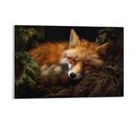 Modern Rustic Fox Wall Art Prints Abstract Wild Nature Animal Pictures on Canvas Poster Wall Decor for Bedroom Home Decorations