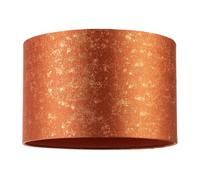 Happy Homewares Rustic Orange Jacquard Fabric Lamp Shade with Gold Foil Fleck Accents