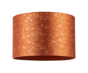 Modern Rustic Orange Textured Jacquard Fabric Lamp Shade with Gold Foil Fleck Accents | 30cm x 20cm | Inner Satin Fabric Lining by Happy Homewares
