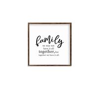 Modern Rustic Wall Art Home Decor Family We May Not Have It All Together But Together We Have It All Wood Framed Sign, Farmhouse Rustic Wall Art Sign, 30 X 30 CM