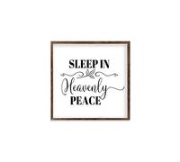 Modern Rustic Wall Art Home Decor Sleep in Heavenly Peace Wood Framed Sign, Farmhouse Rustic Wall Art Sign, 18 X 18 CM