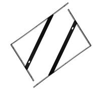 Modern Rusts Proof Fixed Shelf Durability Cold Rolled Steels Organizers for Living Room Bedroom Vertical Space Saving Durability Black Metal Shelf