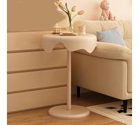 Modern RUYICZB Nightstand Creative Round Accent Tables Metal Petal Side Tables for Bedroom Sofa Patio Living Room Stylish Kaki Color Decor