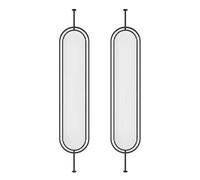 Modern s Panel Room Divider Detive for Home & Office 2pc Set Cut-Out Design 150x35cm (59.1x13.8in) Slish Space Separator