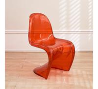 Modern S-Shaped Bar Chair, Creative Transparent Acrylic Stool for Dining & Makeup, Ergonomic Comfort