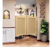 Modern Saloon Swinging Doors, Louvered Café Style Interior Swing Solid Wood, Automatic Close for Bar Pub Hallway Kitchen