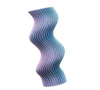 Modern Sculptural Flower Vase, 3D Printed Wavy Stripe Design for Faux Greenery, Living Room Table Accent Decor