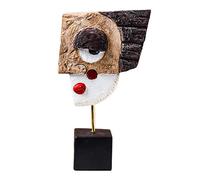 Modern Sculpture, Work of Art Sculpture, Statue Decoration Interior Living Room Object Deco Face Creative Craft Colorful Art Abstract Art, Ornaments Resin Porch,Face D22*8.5cm