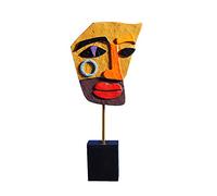 Modern Sculpture, Work of Art Sculpture, Statue Decoration Interior Living Room Object Deco Face Creative Craft Colorful Art Abstract Art, Ornaments Resin Porch,Face D22*8.5cm