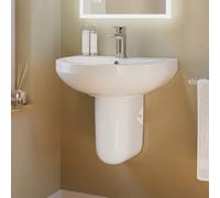 Modern Semi Pedestal Basin 550mm - Addison
