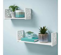 Modern Set of 2 U-Shaped Wall Floating Shelves