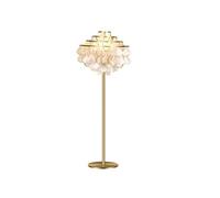 Modern Shell Floor Lamp - 70.8in Tall Golden Gilded Standing Light with White Lampshade - Elegant Floor Lighting for Living Room Bedroom and Office - Stylish Home Decor (Color: B)
