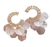Modern Shell Textured Zircon Earrings Accessory Offering A Luxurious Touch To Any Outfit For Fashion Forward Women Stylish Commuters Earrings