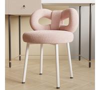 Modern Sherpa Chair for Makeup Room & Living Room Elegant Accent Chair with Soft Sherpa Fabric & Backrest Perfect for Bedroom & Area (Color: B)