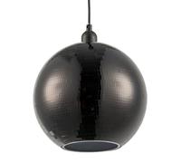 Modern Shiny Disco Mosaic Ball Pendant Shade in Mirrored Black Tiles | Unique Vintage Retro Style | 25cm Diameter | Handmade Piece by Happy Homewares