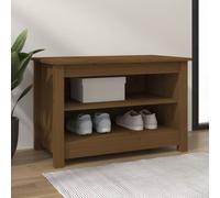 Modern Shoe Bench Wooden Storage Rack Home Organizer Solid Wood Pine vidaXL