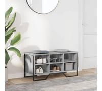 vidaXL Shoe Cabinet Grey Sonoma 90x38x45.5 cm Engineered Wood