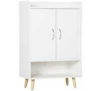 Modern Shoe Cabinet Storage Organizer with Doors and Shelves for Hallway & Entryway