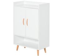 Shoe Cabinet Storage Organizer with Doors and Shelves HOMCOM White One Size