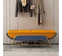 Modern Shoe Rack Bench with, Leather Upholstered Entryway Seat, Stylish Footstool for Shoes, Premium End of Bed Bench - 80x40x45cm