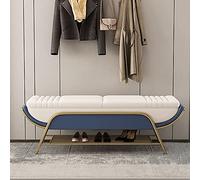 Modern Shoe Rack Bench with Shelf, Leather Upholstered Entryway, Premium Footstool for Bedside, Stylish 80x40x45cm Shoe Solution