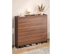Modern Shoe Rack Cabinet with Flip Drawers Slim Freestanding Shoe Storagefor Entryway Hallway Closet & Living Room - Wooden Shoe(39x7x47 inches)