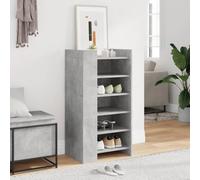 Modern Shoe Rack with Open Shelves 52 x 37.5 x 100 cm Slim Design for Entryway Rustic Gray Finish Ideal for Shoe nization and Storage Solutions