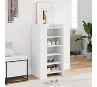 Modern Shoe Rack with Open Shelves 52 x 37.5 x 100 cm Slim Entryway Storage White Color Stylish nizer for Shoes & Accessories Perfect for Small Spaces