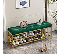 Modern Shoe Storage Bench, Luxurious Entryway Organizer with Velvet Upholstery for Boots and Shoes