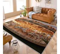 modern short pile 80x150 cm Romantic Carousel with Upgrade Anti-slip TPR Easy to Clean Ideal For Bedroom, Hall Orange Color Indoor & Outdoor Rugs Hallway Runners Carpet Mat