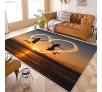 Modern Short-Pile Rug 60x90 cm Romantic Heart Theme uper Soft Machine Washable Fluffy Rug Orange Clean For Bedroom Hall Kitchen Living Room Kids Room Doormat Carpet