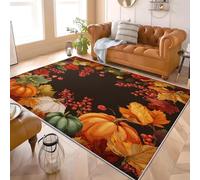 Modern Short-Pile Rug 60x90 cm Theme Of Abundant Harvest uper Soft Machine Washable Fluffy Rug Black Clean For Bedroom Hall Kitchen Living Room Kids Room Doormat Carpet