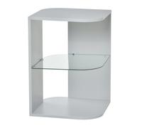 Modern Side Table Three Layer Bedside Table Nightstand with 2 Storage Shelves