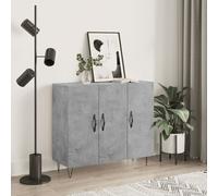 Vidaxl Sideboard Concrete Grey 90X34X80 Cm Engineered Wood