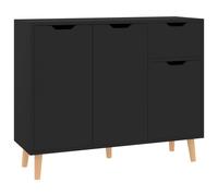 Modern Sideboard Cabinet with Doors and Drawer Scandinavian Wooden Storage