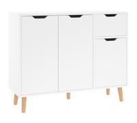 Modern Sideboard Cabinet with Doors and Drawer Scandinavian Wooden Storage