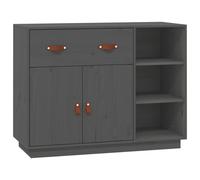 Modern Sideboard Cabinet with Doors and Drawers Solid Pine Wood Storage Cupboard