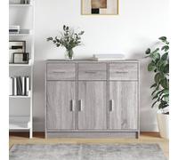 Vidaxl Sideboard Grey Sonoma 91X28X75 Cm Engineered Wood