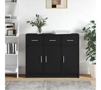 vidaXL Sideboard Black 91x28x75 cm Engineered Wood NEW