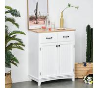 Modern Sideboard Kitchen Storage Cabinet Drawer Living Dining Room HOMCOM White One Size