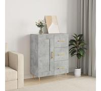 Modern Sideboard Storage Buffet Unit with 3 Drawers and Metal Legs for Living Room or Hallway, Classic High Gloss Cabinet