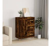 Modern Sideboard Storage Buffet Unit with 3 Drawers and Metal Legs for Living Room or Hallway, Classic High Gloss Cabinet