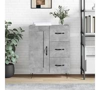 Modern Sideboard Storage Buffet Unit with 3 Drawers and Metal Legs for Living Room or Hallway, Classic High Gloss Cabinet