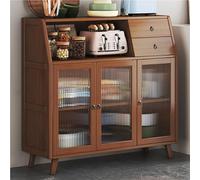 Modern Sideboard Storage Cabinet Multi-functional Kitchen Hutch & Bakers Rack Prefab Tiny Homes Furniture Stylish Kitchen Island for Foyer & Study (39.4" x 13" x 37.4")