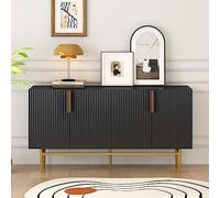Modern Sideboard with 4 Doors & 4 Drawers | Stylish Metal Handles TV Cabinet Buffet Highboard for Dining Room Living Room Bedroom Hallway - 152.5x80x41cm