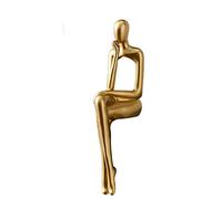 Modern Silence is Golden Thinker Statue 23cm Abstract Ornaments for Home Decor Accessories Living Room