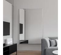 Modern silver Aluminum Metal Wall Mirror: 120 x 80cm - Sleek, Modern Design for Home, Bathroom or Office| Durable Frame, High-Definition Glass, Easy to Mount