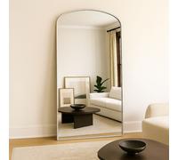 Modern Silver Metal Arch Full Length Mirror 200cm x 100cm Agenzia 14 Silver XL