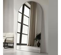 Modern Silver Metal Archtop Full Length Mirror 200cm x 100cm Agenzia 14 Silver XL