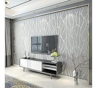 Modern Simple 3D Imitation Deerskin Non-Woven Curve Pattern Wallpaper for Living Room Bedroom TV Background Gray Non-Pasted 1.73' W x 32.8' L